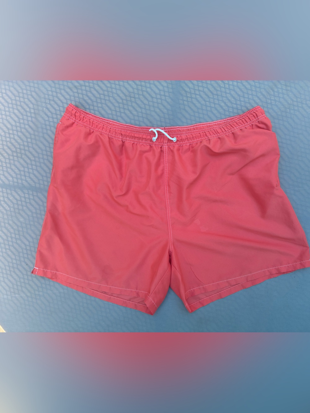 Men’s Coral Swim Trunks with Drawstring Waist